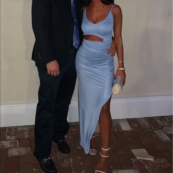 Dresses & Skirts - Blue cutout maxi dress